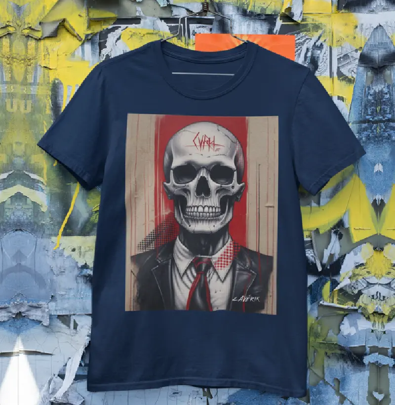Camiseta Streetwear Ink: Streetwear com Tinta, Caveira e Muito Estilo