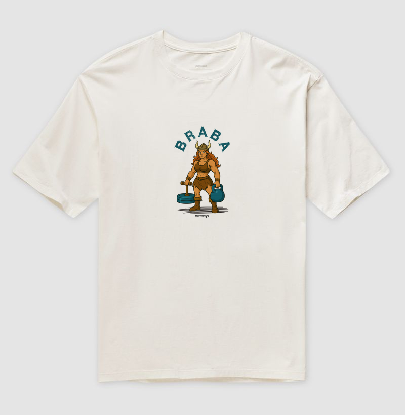 Camiseta Oversized CrossFit Braba Viking – Na Manga