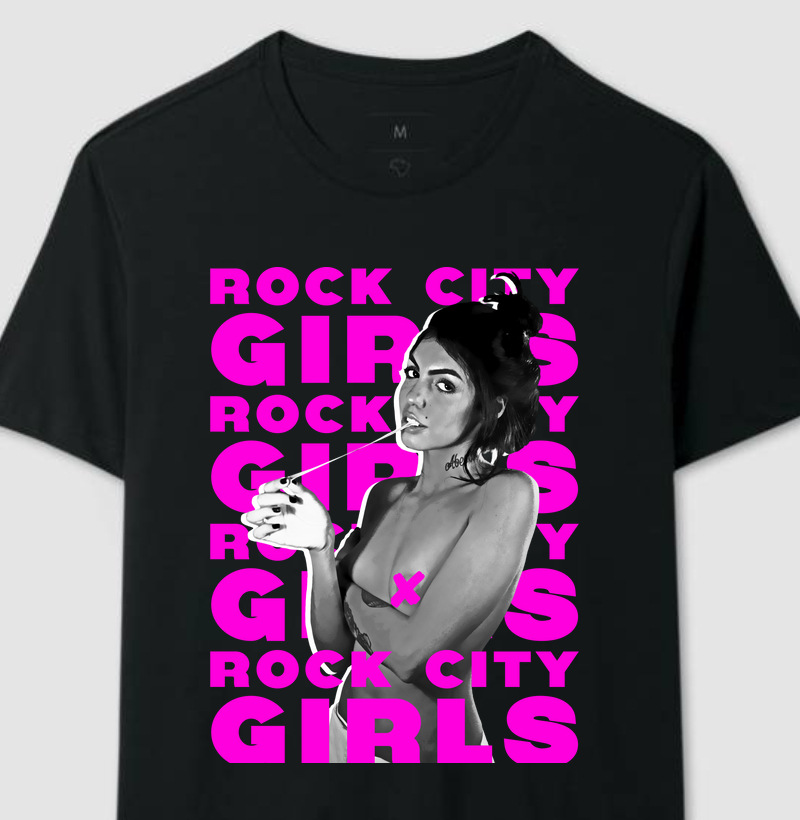 Bubble Gum Girl - Camiseta Rock City Girls