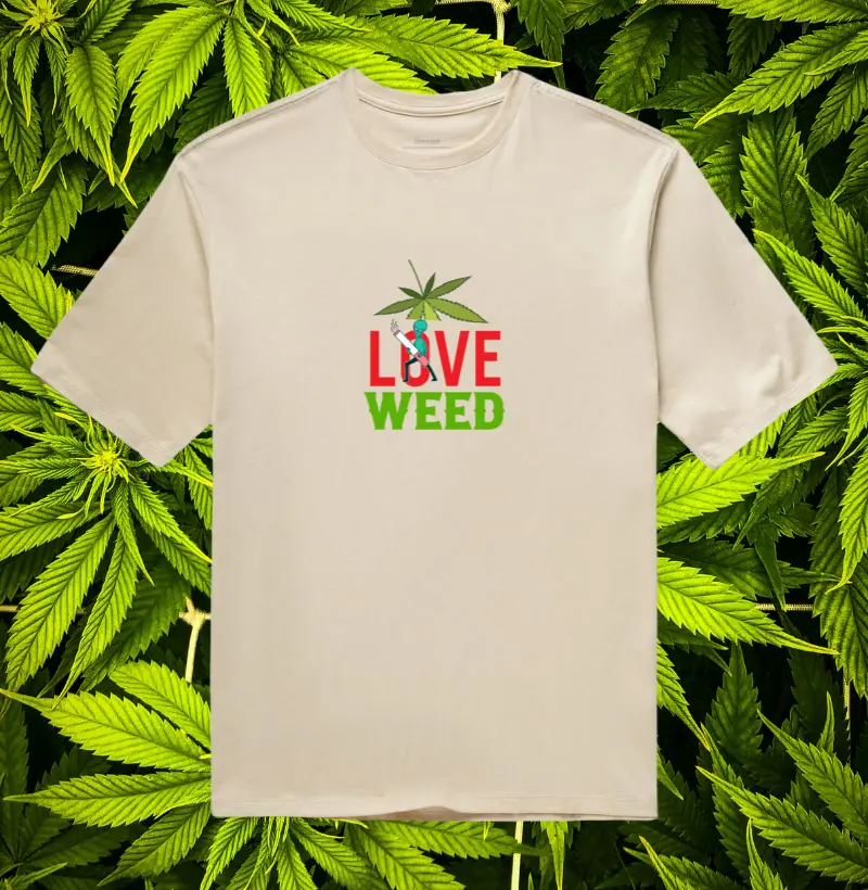 Camiseta Oversized Love Weed