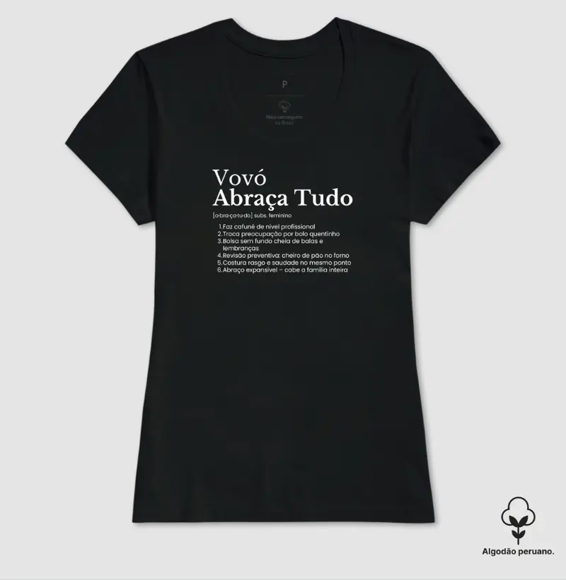 Vovó Abraça Tudo - definição (algodão peruano)