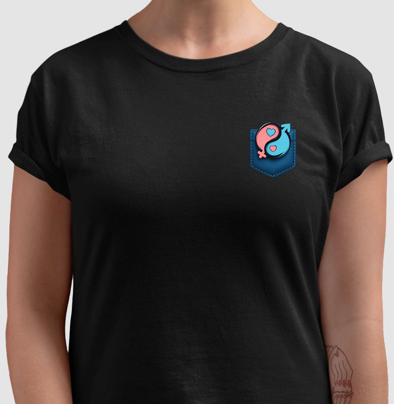 Camiseta Yin Yang com Vênus e Marte – Harmonia, Integração e Energia Consciente