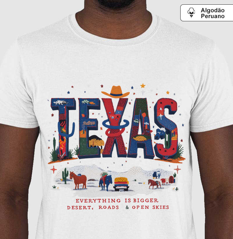 Texas  Camiseta Algodão Peruano Agromoda