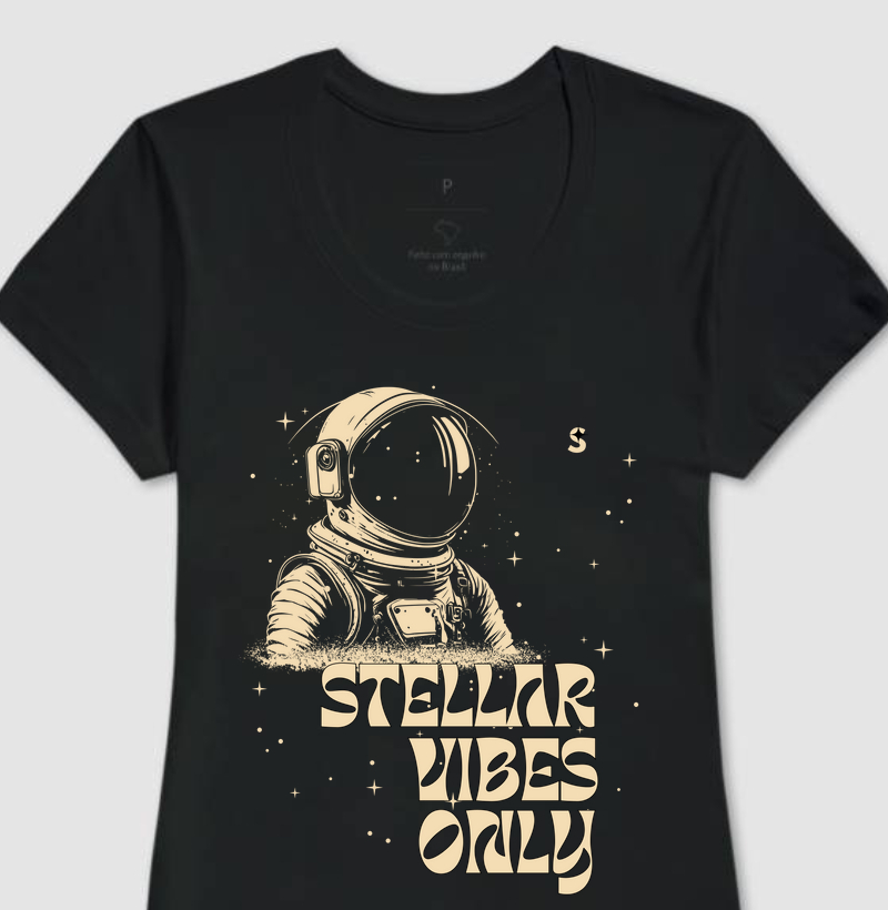 Stellar Vibes Only Camiseta Supernova Estampada