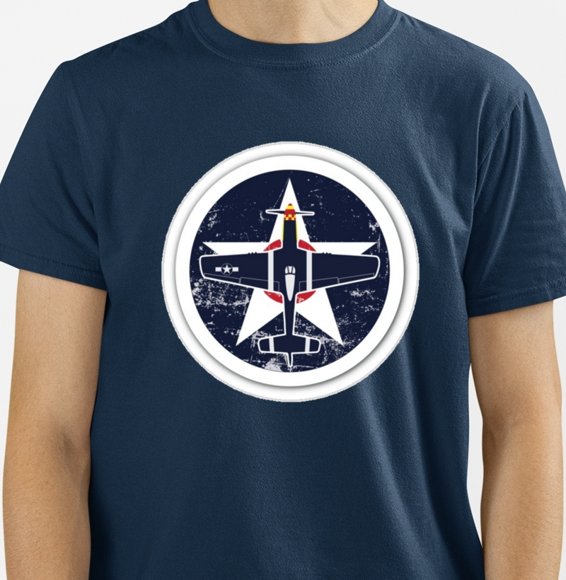 Camiseta P-51 Emblema personalizado WW2