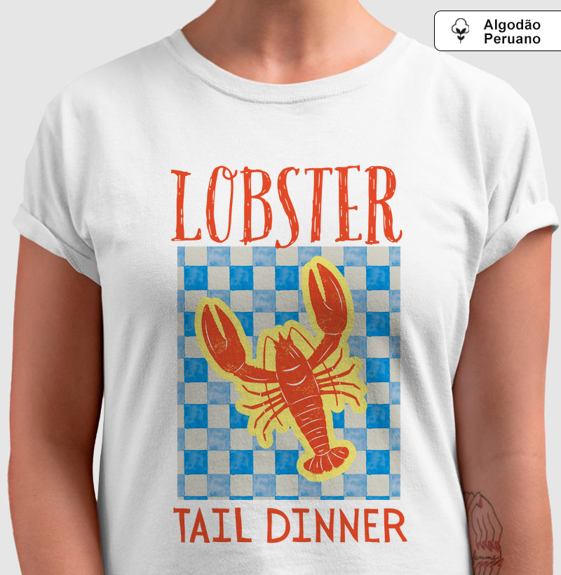 Camiseta Algodão Peruano Lobster