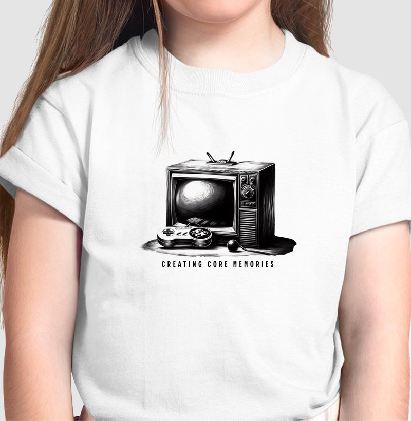 Camiseta Infantil Gamer “Creating Core Memories”