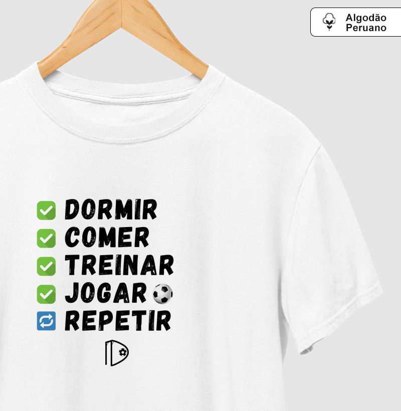 Dormir, comer, treinar, jorgar, repetir