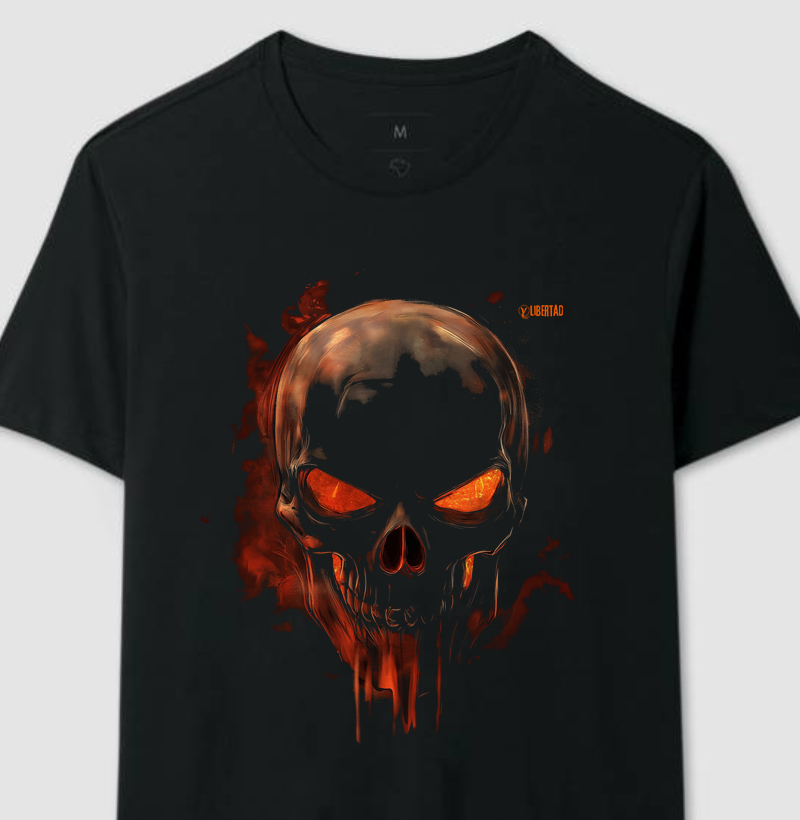 Caveira flamejante