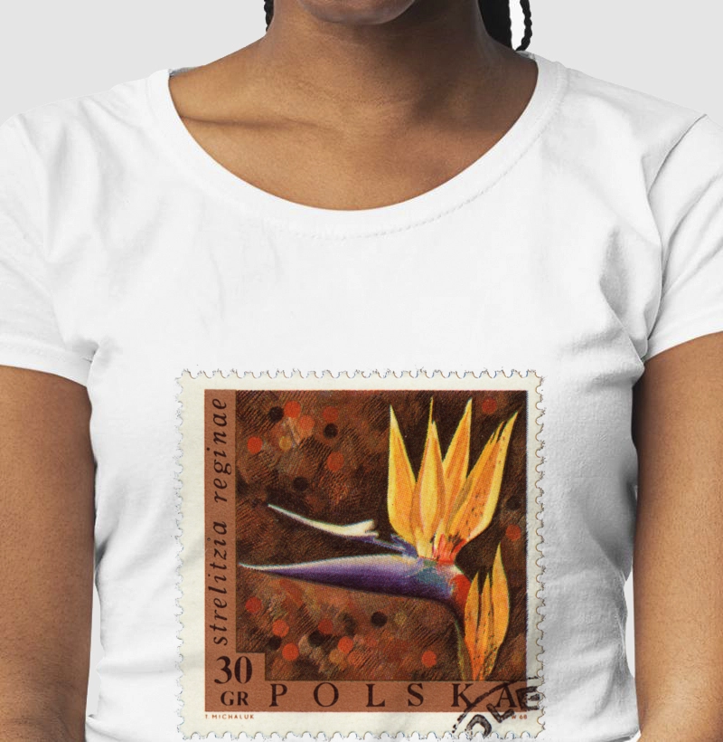 Strelitzia em selo Polonês