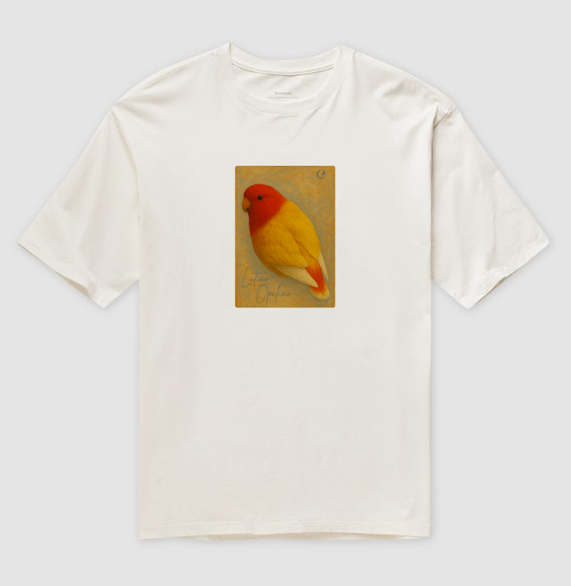 Camiseta Oversized - Agapornis Lutino Opalino