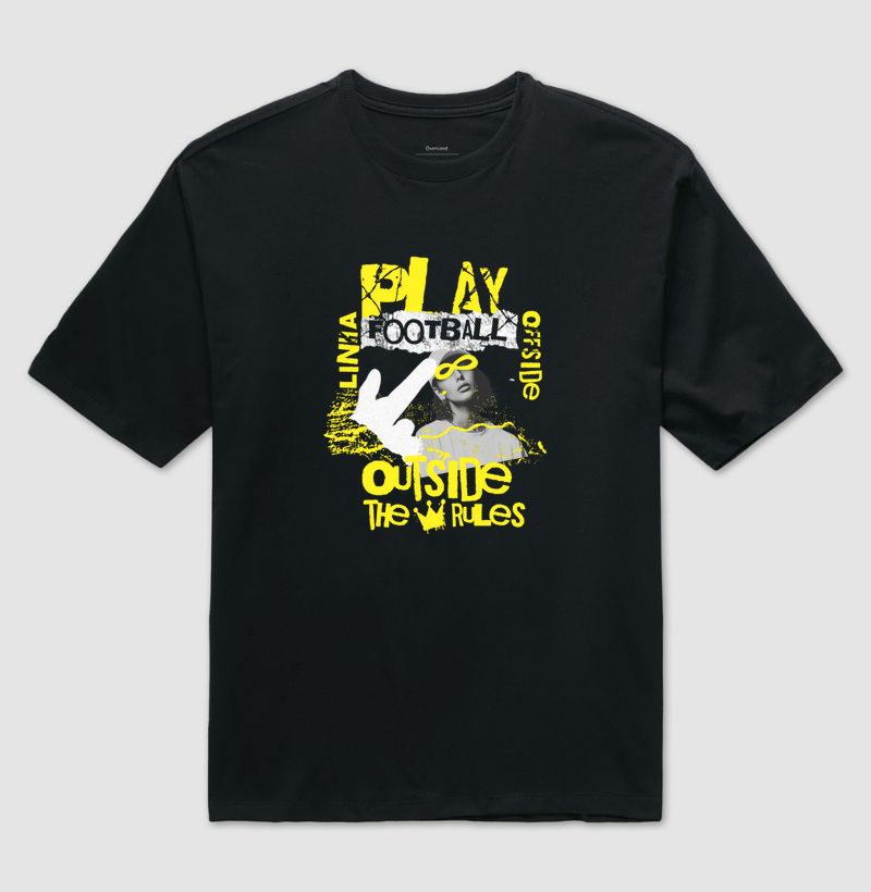 Camiseta Oversized Play Football Outsider The Rules