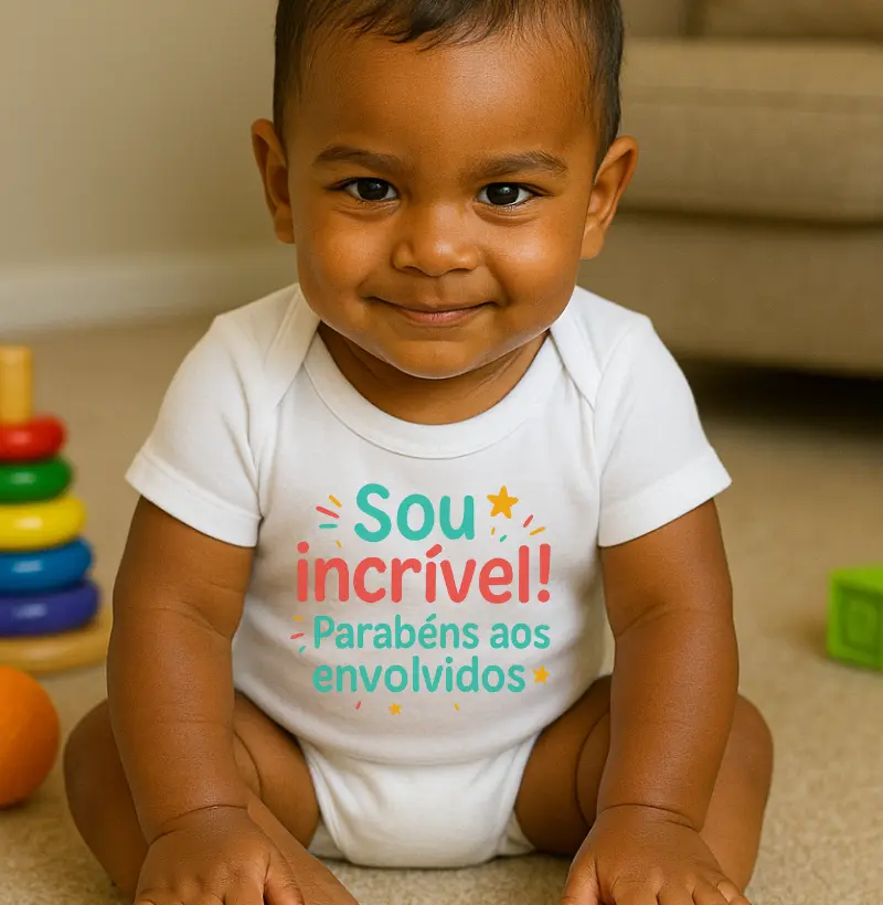 Sou incrível! Parabéns aos envolvidos. (body bebê)