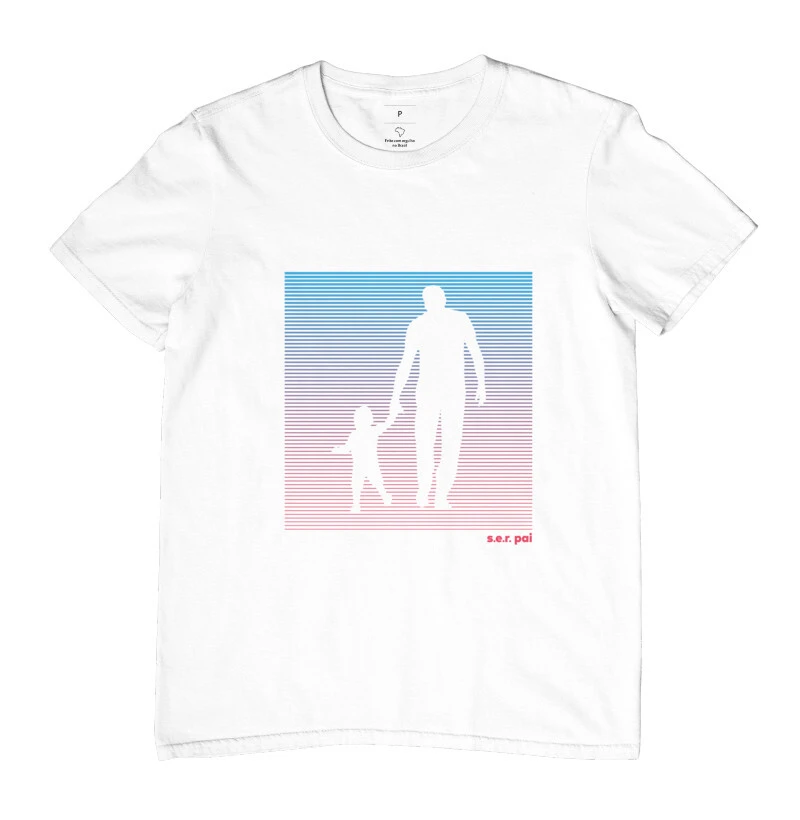 Silhueta Pai e Criança - Fundo Branco