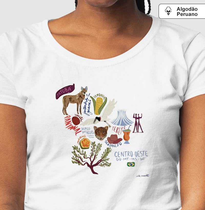 Camiseta Algodão Peruano Alma Centro-Oestino