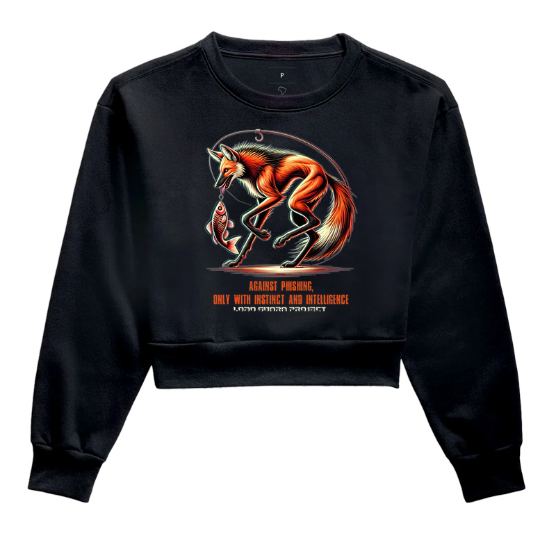 Cropped Moletom - Lobo Guará Project: Against phishing, only with instinct and intelligence