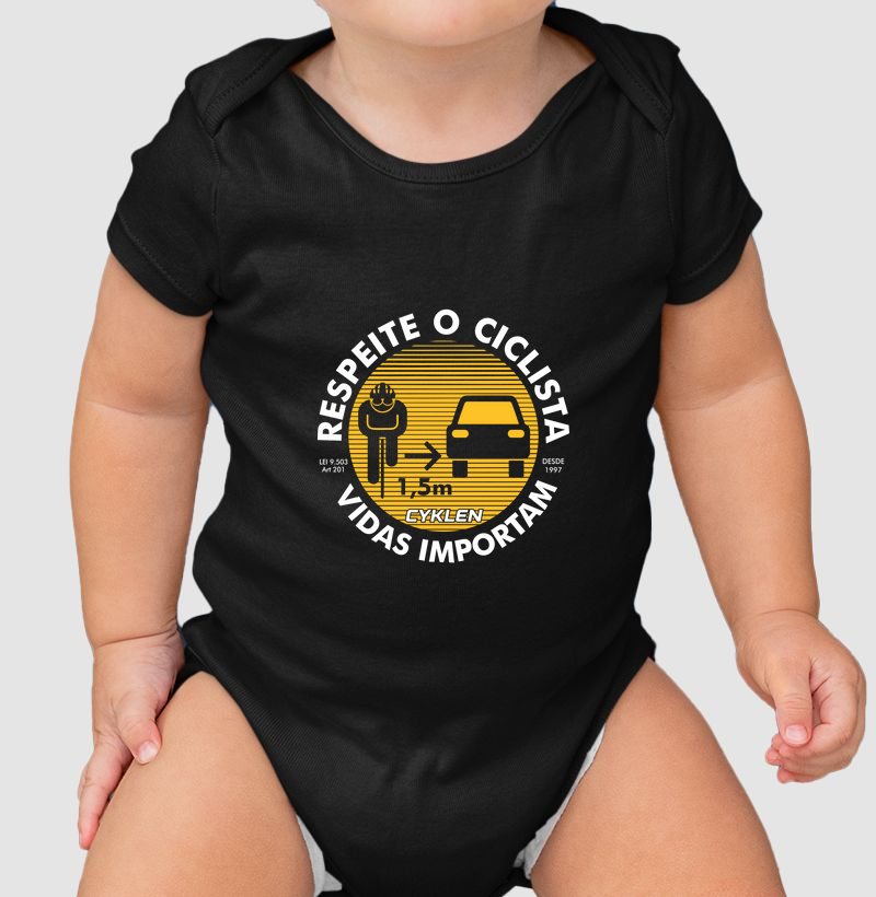 BODY INFANTIL RESPEITE O CICLISTA