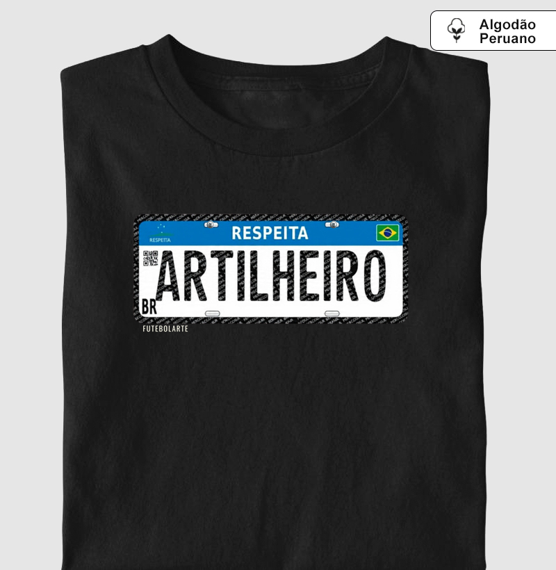 Placa Artilheiro Algodão Peruano