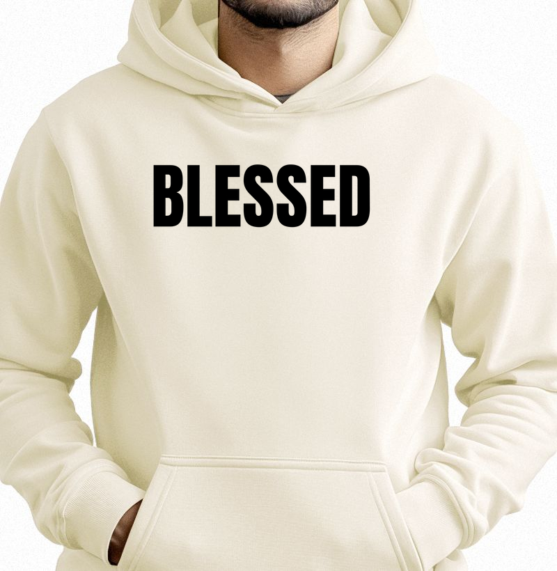 Blessed: Moletom com Bolso - Transmita Gratidão com Estilo