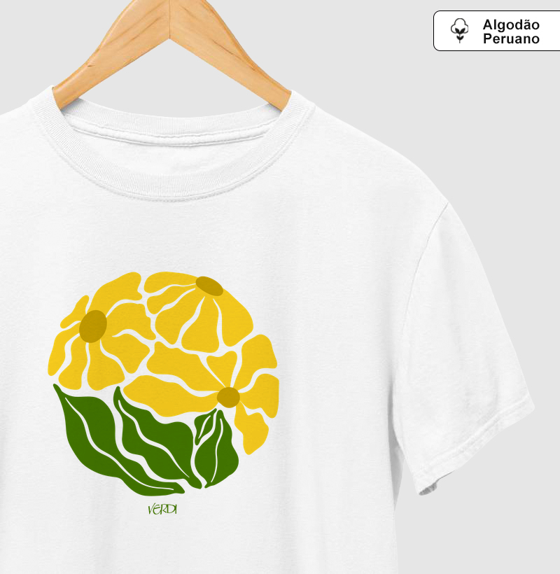 Flor amarela circular