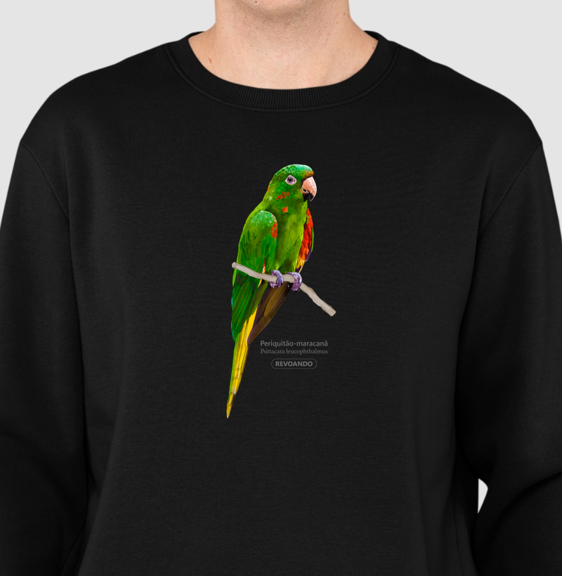 Aves do Brasil - Periquitão-maracanã - Moletom