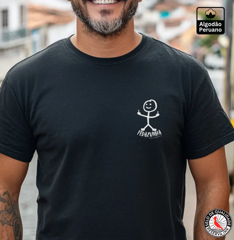 Camiseta Algodão Pima Fedazunha - Qualidade Reserva Ink