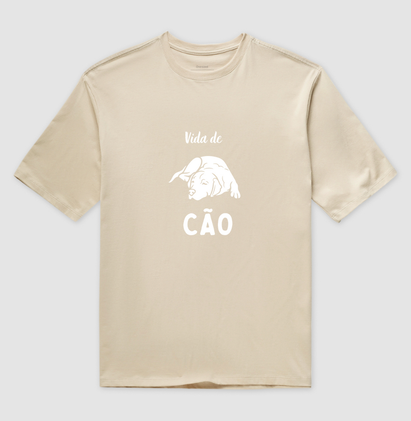 Camiseta oversized Vida De Cão