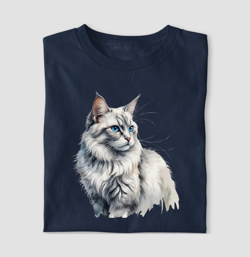 Gato Angorá aquarela