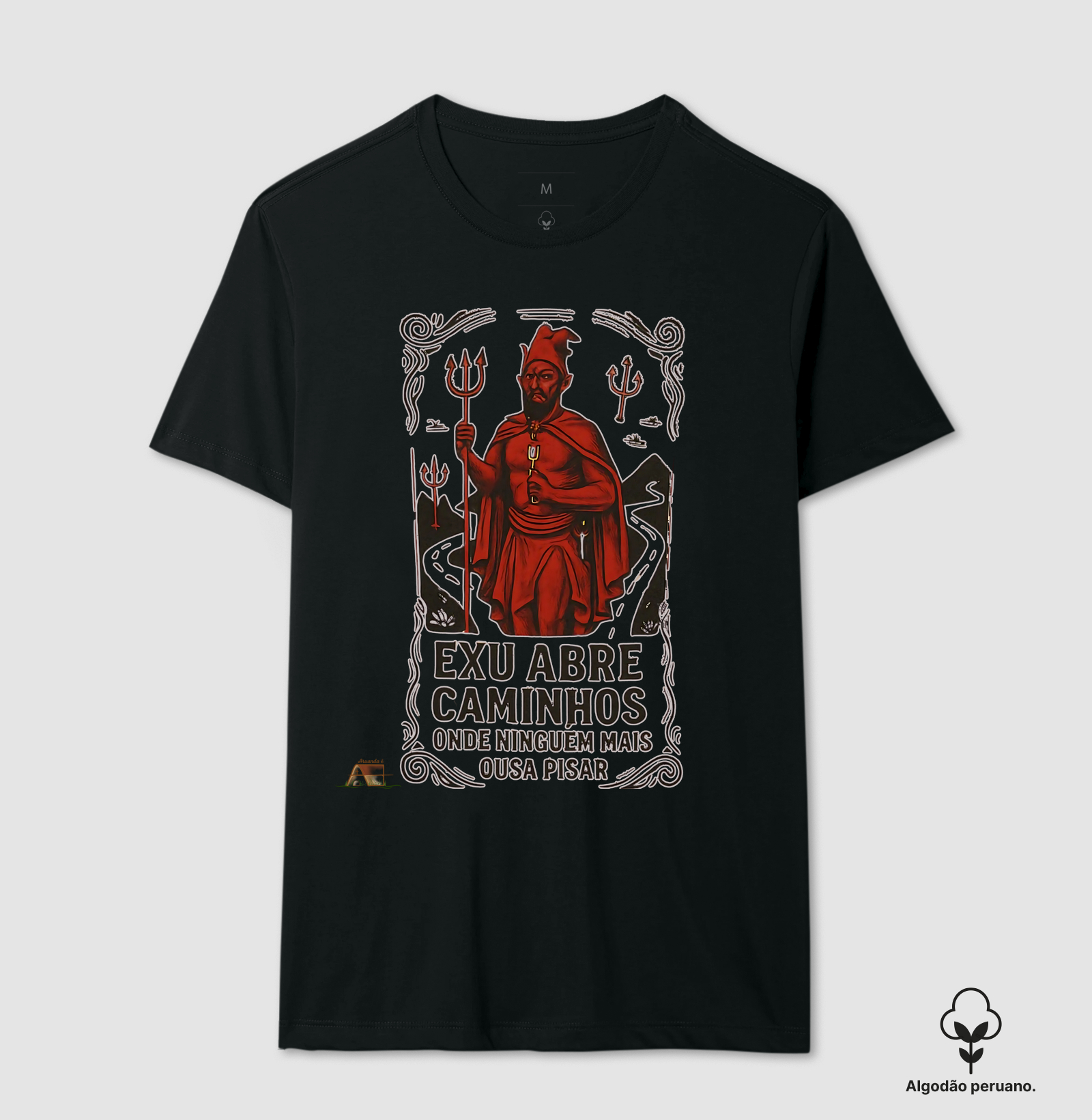 Camiseta Aruanda ê Exu Abre Caminhos exclusiva 100% Algodão