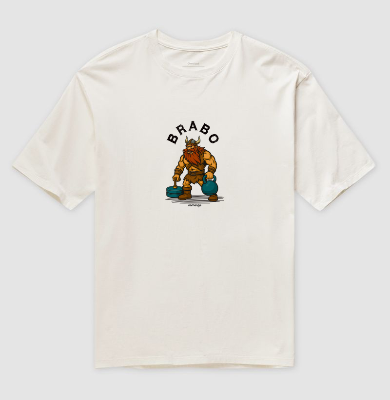 Camiseta Oversized CrossFit Brabo Viking – Na Manga
