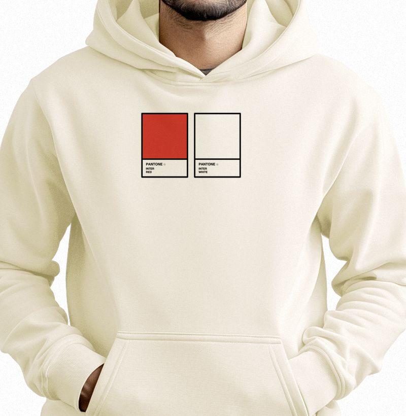 Moletom Canguru Pantone Vermelho e Branco