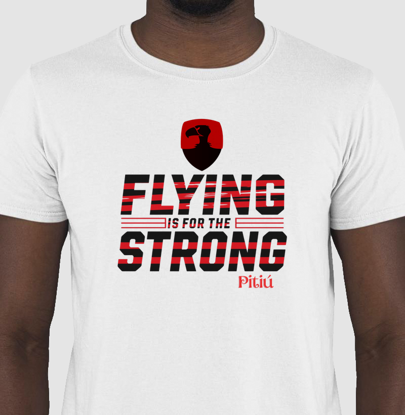 Camiseta branca Urubu Amazônico — Voar é para os fortes - Pitiú