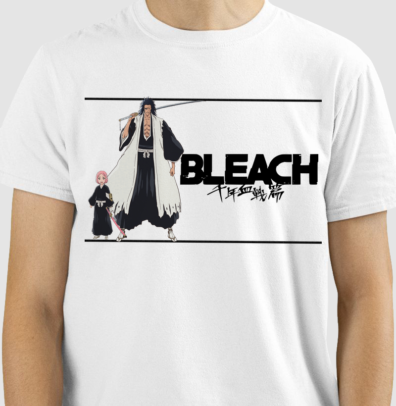 Camiseta Bleach – Zaraki Kenpachi & Yachiru Kusajishi