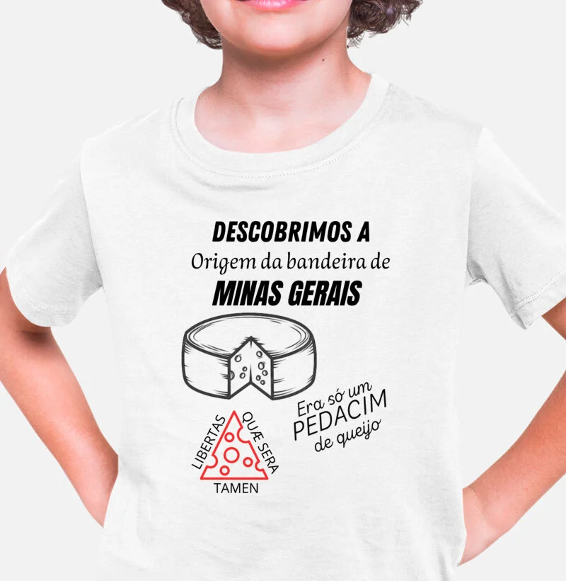 Camiseta infantil - Origem da Bandeira de MG