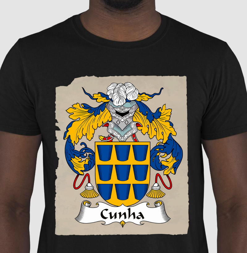 Camiseta Brasão Família Cunha Símbolo Heráldico