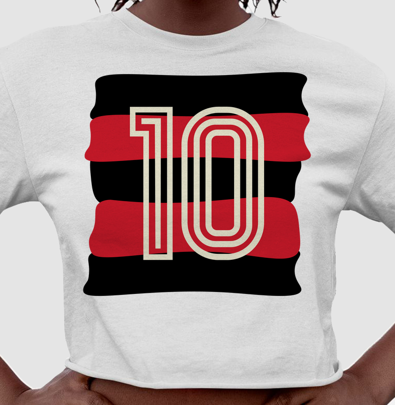 Cropped camisa 10 rubro negra