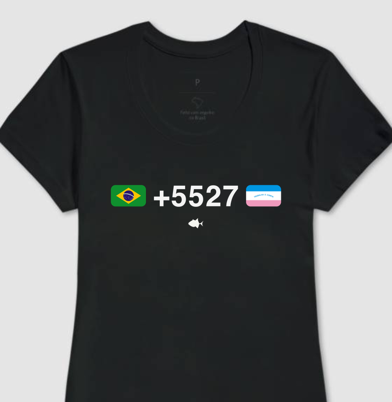ES DDD 27 com Bandeiras do Brasil e Espírito Santo - Feminina - #28410