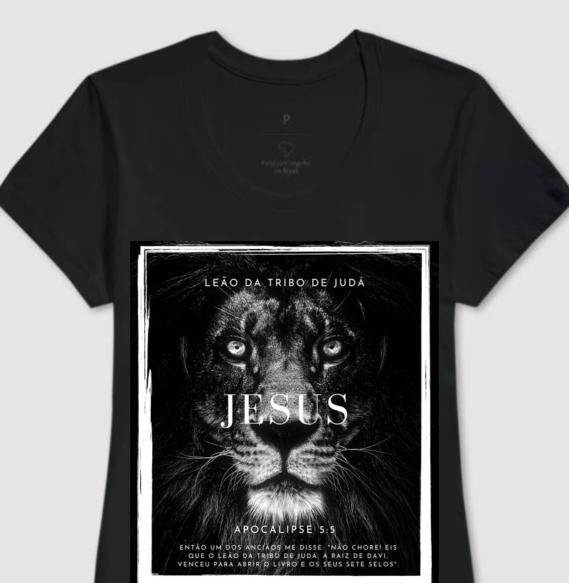 Camiseta Feminina Leão da Tribo de Judá