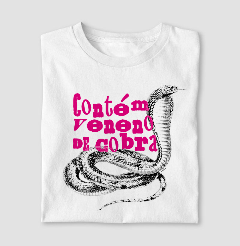 Camiseta Contém Veneno de Cobra