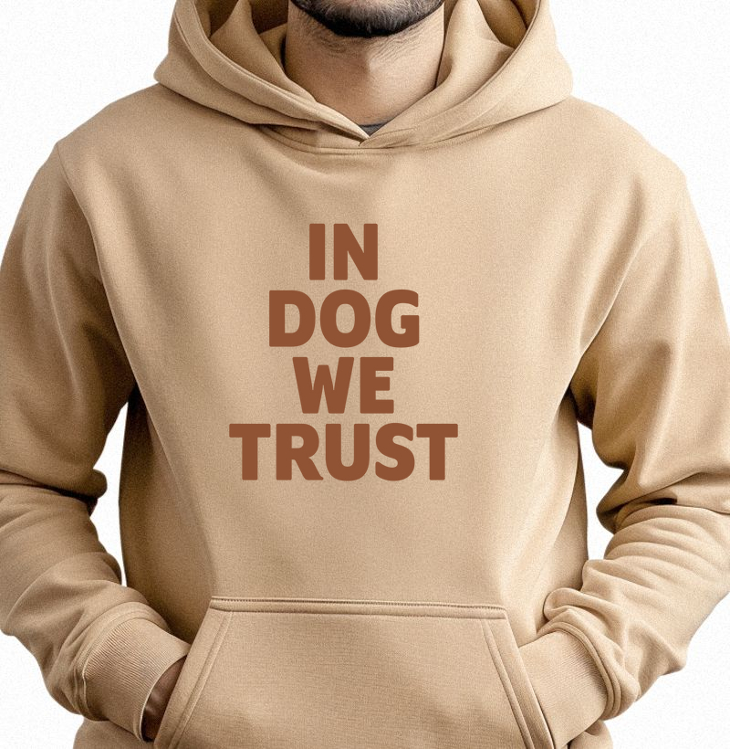 MOLETOM CAPUZ E BOLSO IN DOG WE TRUST