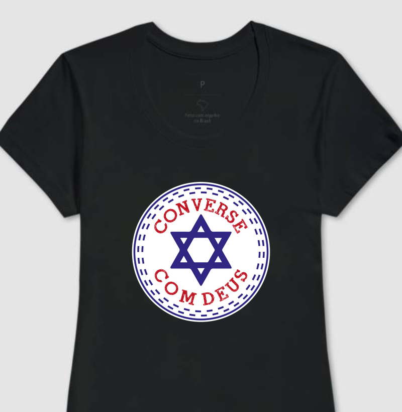 Camiseta Feminina Converse com Deus