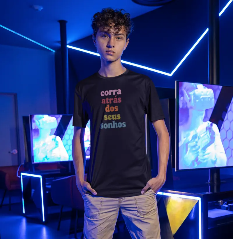 Camiseta Motivacional Esportiva | Alcance Seus Sonhos | "Corra atrás dos seus sonhos"