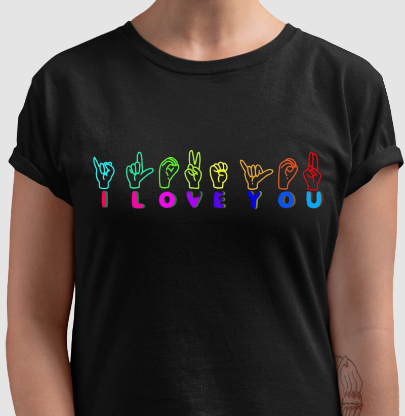 Camiseta I love you Libras