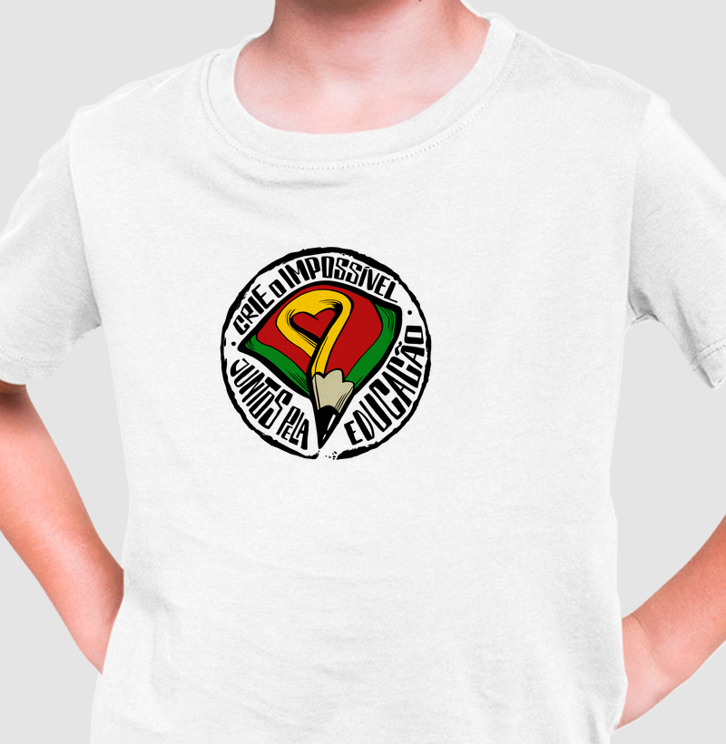 Camiseta infantil branca - juntos 