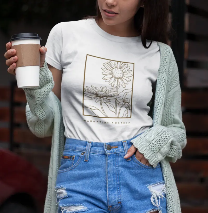 Camiseta - Margarida Amarela