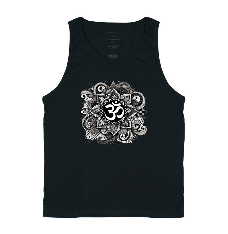 Mandala Om Preto e Branco