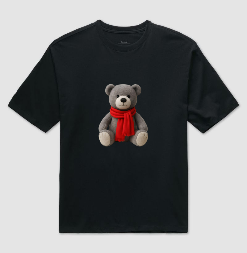 Camiseta Oversized Urso Grey