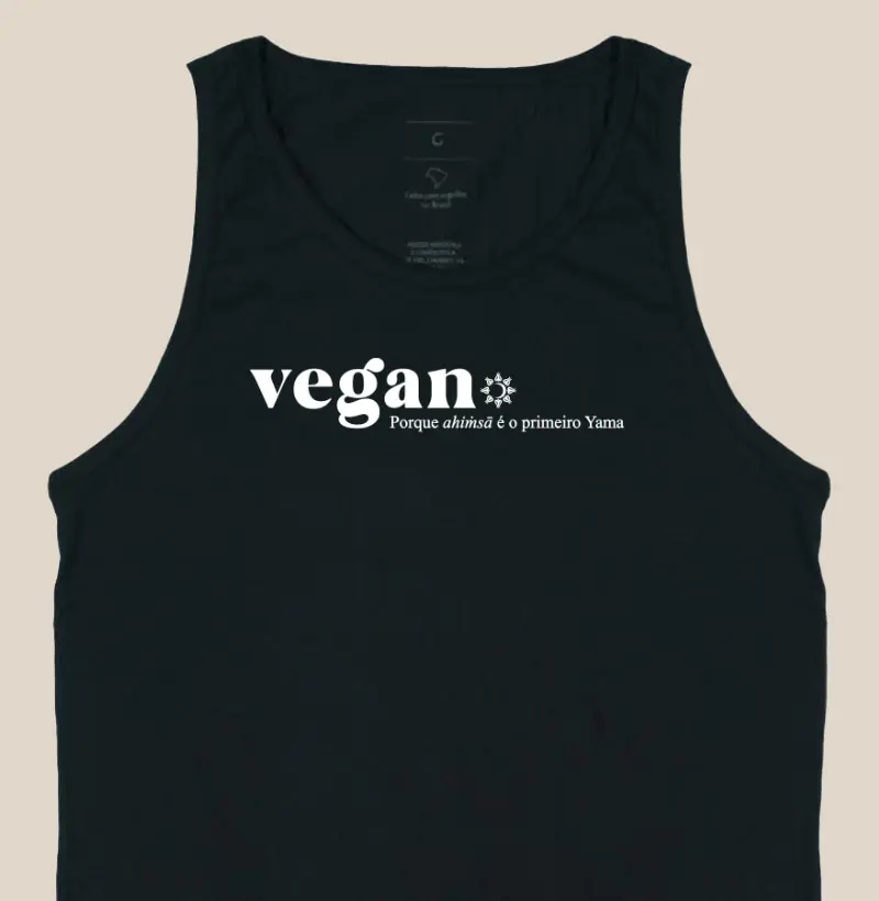 Vegan Ahimsa em Português (regata cavada)