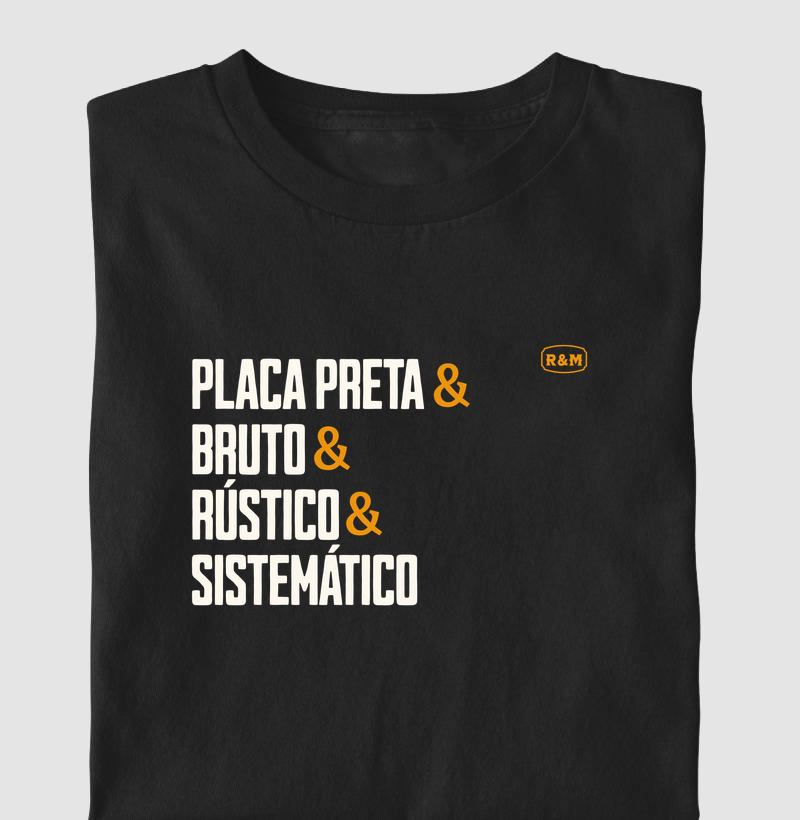 Placa Preta & Bruto & Rústico & Sistemático