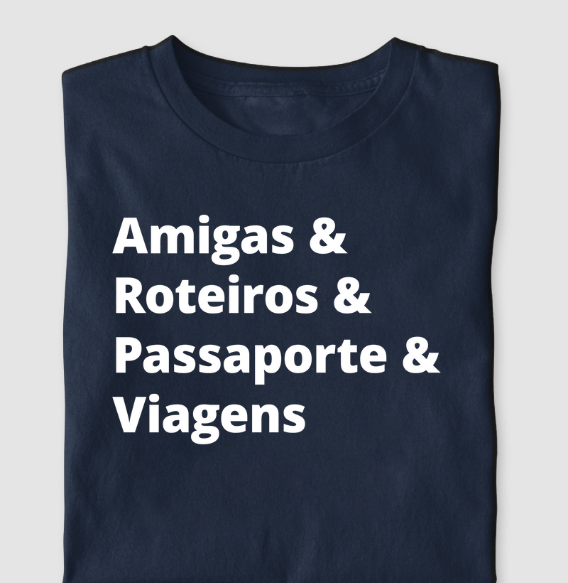 Amigas e roteiros, passaporte e viagens